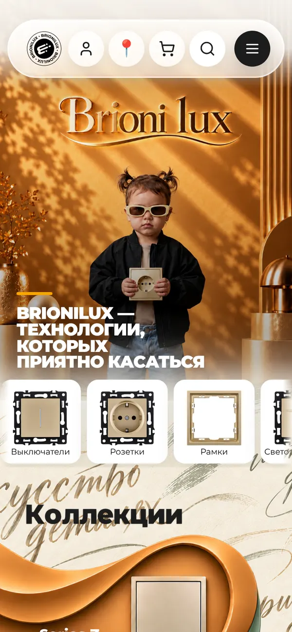 Мобильная версия главной страницы Brionilux